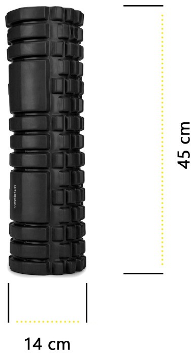 Масажний ролик Cornix EVA 45 x 14 см (валик, роллер) XR-0038 Black
