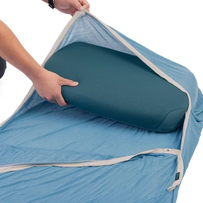 Вкладыш в спальник Sea to Summit Breeze Lightweight Liner, Rectangular w/ Pillow Sleeve 198 см, Cendre Blue
