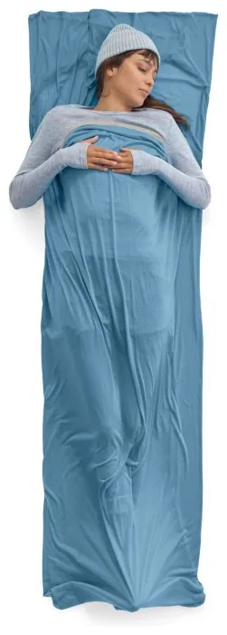 Вкладыш в спальник Sea to Summit Breeze Lightweight Liner, Rectangular w/ Pillow Sleeve 198 см, Cendre Blue