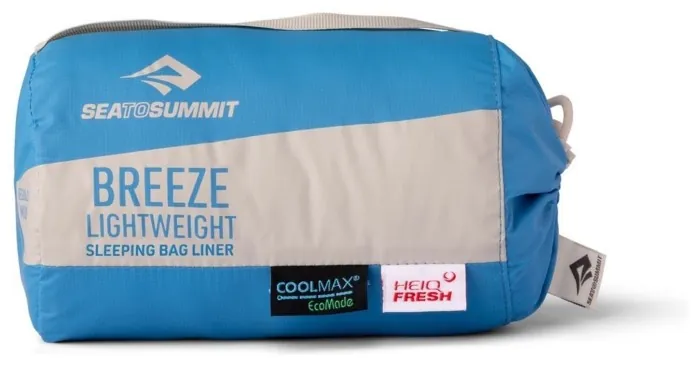 Вкладыш в спальник Sea to Summit Breeze Lightweight Liner, Rectangular w/ Pillow Sleeve 198 см, Cendre Blue