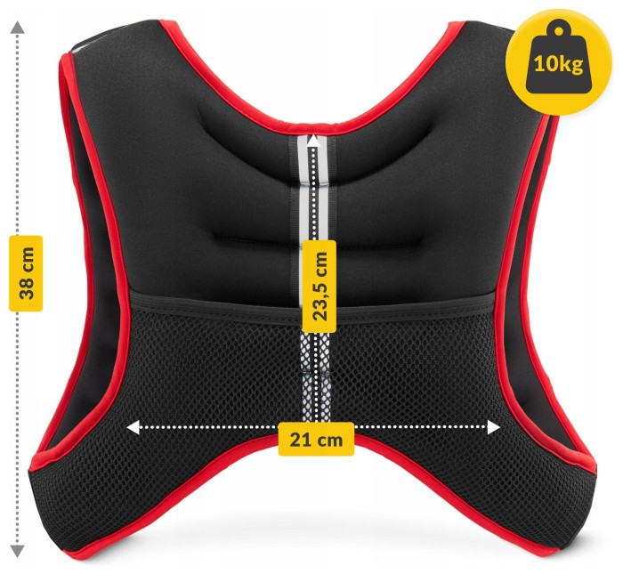 Жилет-обважнювач для тренувань 4FIZJO 10 кг Black/Red (P-5905973402163)