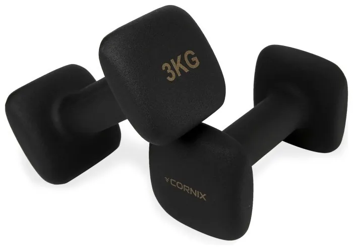 Гантелі вінілові Cornix Square 2 x 3 кг XR-0408 Black