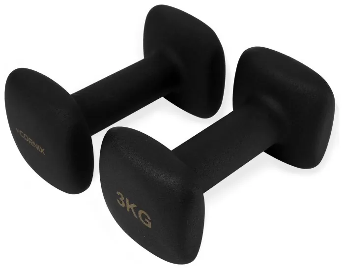 Гантелі вінілові Cornix Square 2 x 3 кг XR-0408 Black