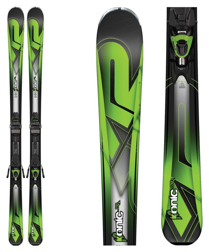 Ліжі гірські (комплект) K2 KONIC 78TI+M3 10 TP COMPACT 177см Grey/green (10A0003.140.1+10A1005.140.1)