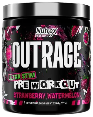 Outrage High-Stim Pre-Workout - 30 услуг Strawberry Watermelon