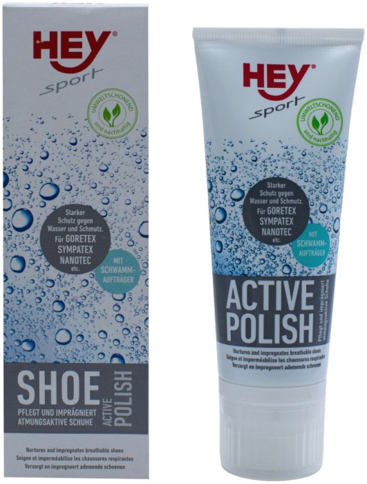 Водоотталкивающая пропитка для обуви HeySport Activ-Polish 75ml, Черный