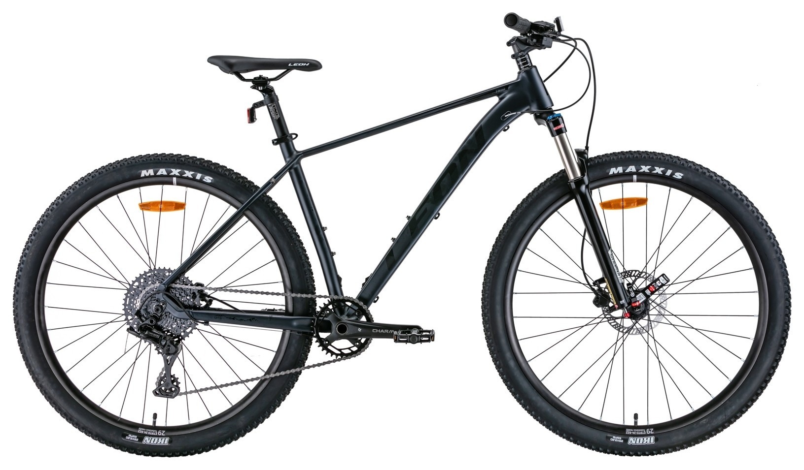 Велосипед 29" Leon TN-50 AM Hydraulic lock out HDD 2022 (сірий із чорним (м))