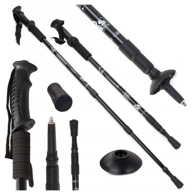 Палка для скандинавской ходьбы EasyFit Energia черная