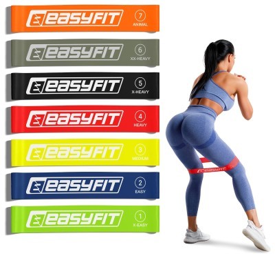 Резинки для фитнеса EasyFit набор из 7 штук