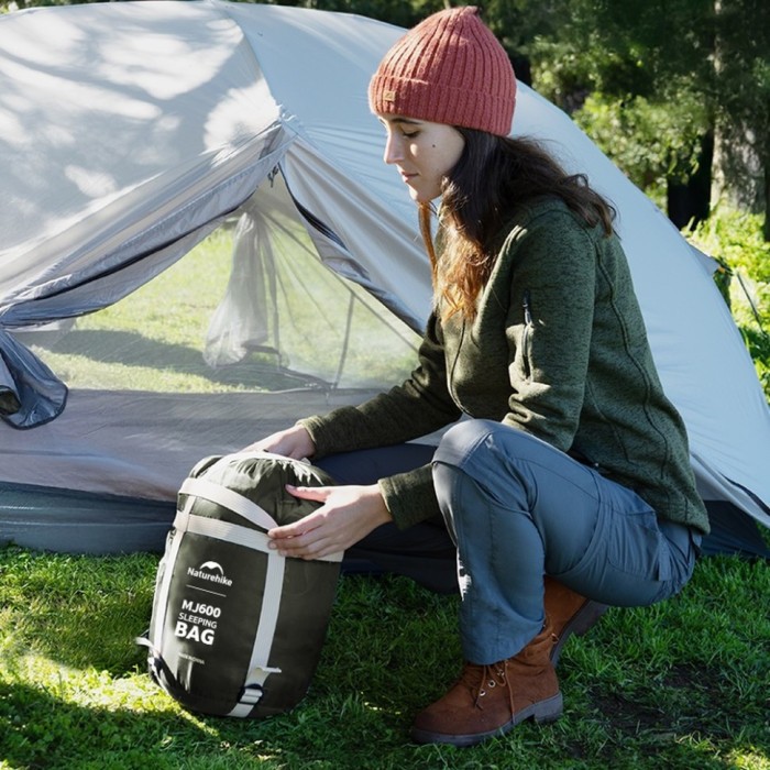 Спальник з капюшоном Naturehike CNK2300SD014 MJ600 Січ, зелений