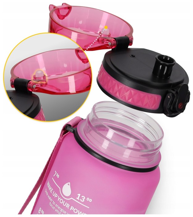 Пляшка для води спортивна 4FIZJO 1000 мл Pink/Sky Blue (P-5905973400770)