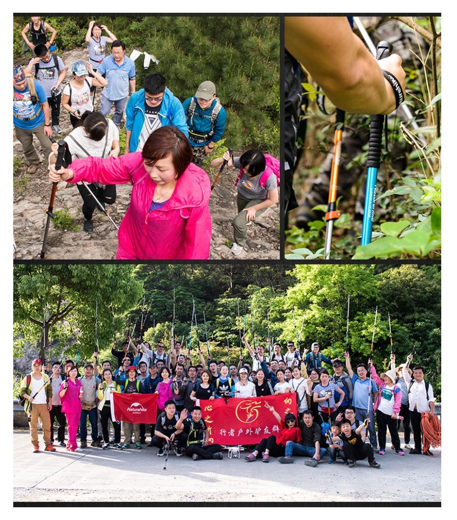 Трекинговая палка 3-сек. Naturehike Women 6061 AL NH17D001-Z, 57-120 см, алюминий, зеленый