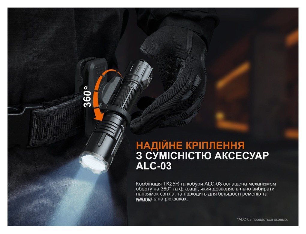 Ліхтар ручний Fenix TK25R, укр, укр