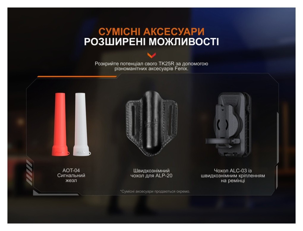 Ліхтар ручний Fenix TK25R, укр, укр
