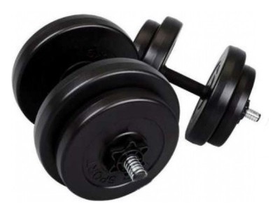 Дві розбірні гантелі RN 8 кг з покриттям ABS + Еспандер у подарунок