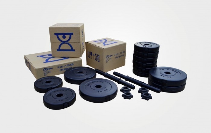 Дві розбірні гантелі RN 8 кг з покриттям ABS + Еспандер у подарунок