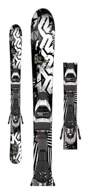 Лижі гірські комплект для підлітків K2 INDY+MOD 7.0 FASTRAK II L 245-330 124см Grey/black/white (1050806.110.1+1021018.110.1)