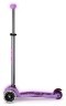Самокат MICRO серии "Maxi Deluxe Glow LED" – сияющий-пурпурный (до 50 kg, 3-х колесный, свет) Фото - 2