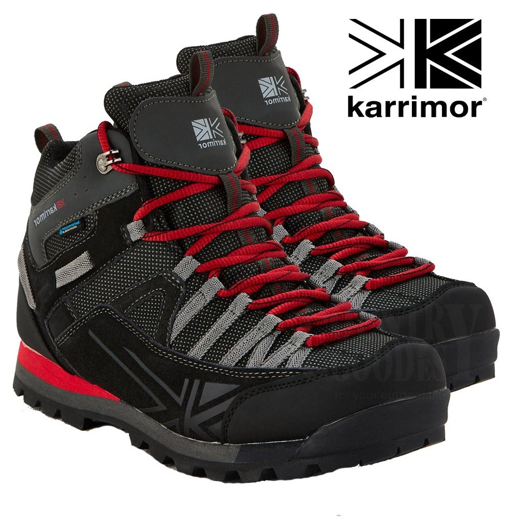 Ботинки трекинговые мужские Karrimor SPIKE MID 3 WEATHERTITE M 44 (10.0UK) Black/red (K949-BKR)