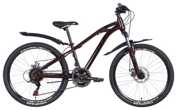 Велосипед 24" Formula DAKAR AM DD 2022 (коричневий), укр