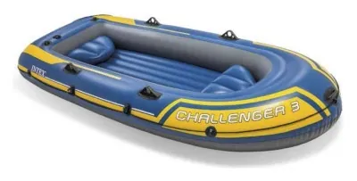 Лодка надувная Intex Challenger 3 Set 68370, 295 x 137 x 43 см, желто-синий