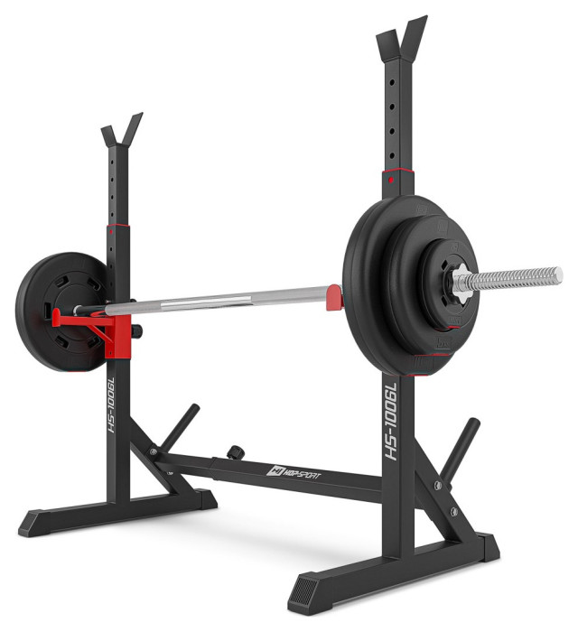 Стойки для штанги HS-1006L Черный/красный