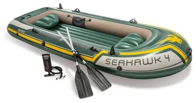 Лодка надувная Intex Seahawk 4 351 x 145 x 48 см, зеленый