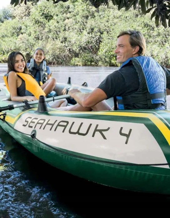 Лодка надувная Intex Seahawk 4 351 x 145 x 48 см, зеленый