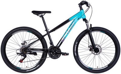 Велосипед ST 26" SPACE MARS DD FR рама-13" бирюзово-черный (матовый) 2025