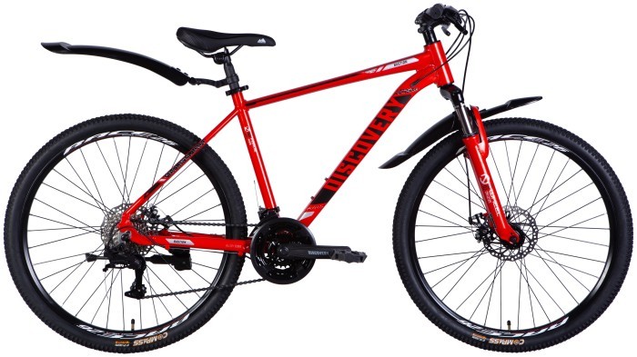 Велосипед AL 26" Discovery BASTION DD CS рама-18" красно-черный 2025
