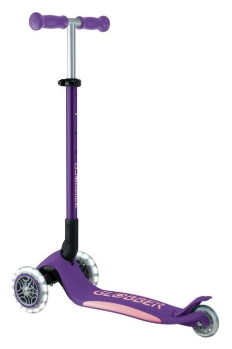 Самокат GLOBBER серії ELITE LIGHTS, фіолетово-рожевий, колеса з підсвіткою, 50кг, 3+