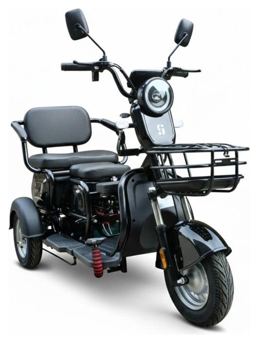 Електроскутер триколісний SPACE SHUTTLE 72B 1000Вт 20А*г барабан/барабан свинцево-кислотний чорний 2026, укр, укр