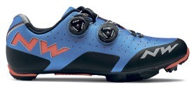 Туфли велосипедные Northwave REBEL M 43 (10.5US) Blue/lobster orange (80182042-24) O