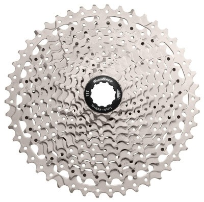 Кассета 11-k 11-46T SUN RACE MS8 MTB, Metallic Silver