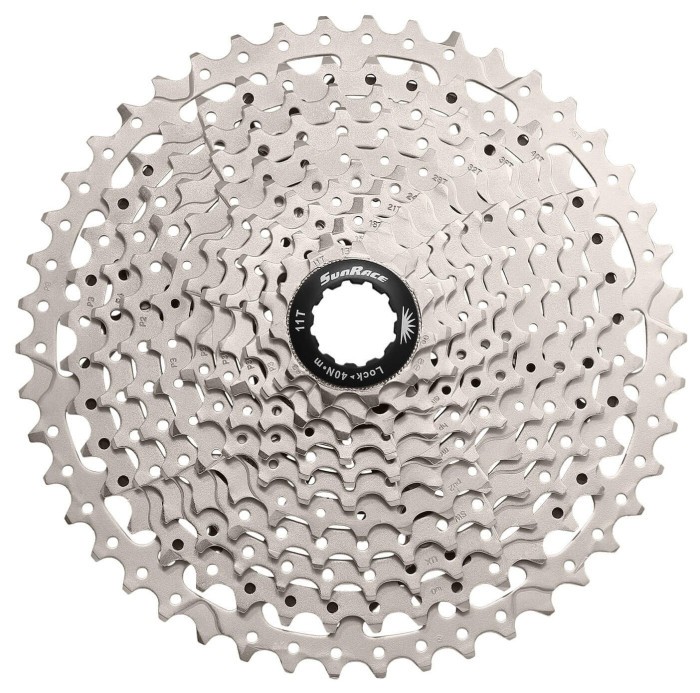 Кассета 11-k 11-46T SUN RACE MS8 MTB, Metallic Silver