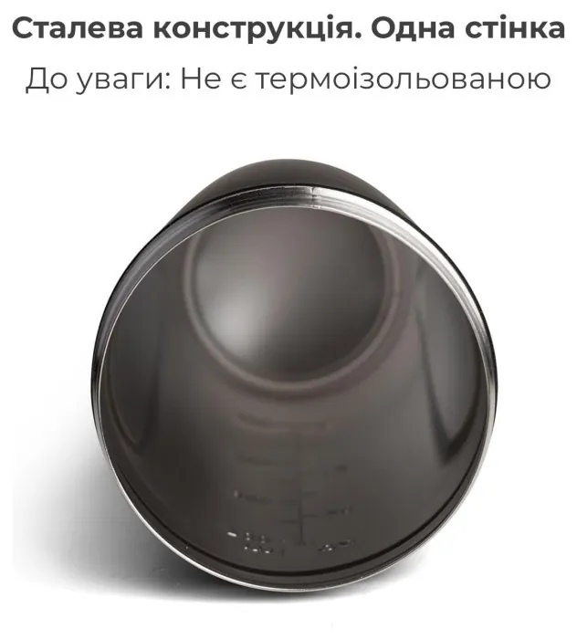 Шейкер спортивний SmartShake металевий Reforce Stainless Steel 30oz/900ml