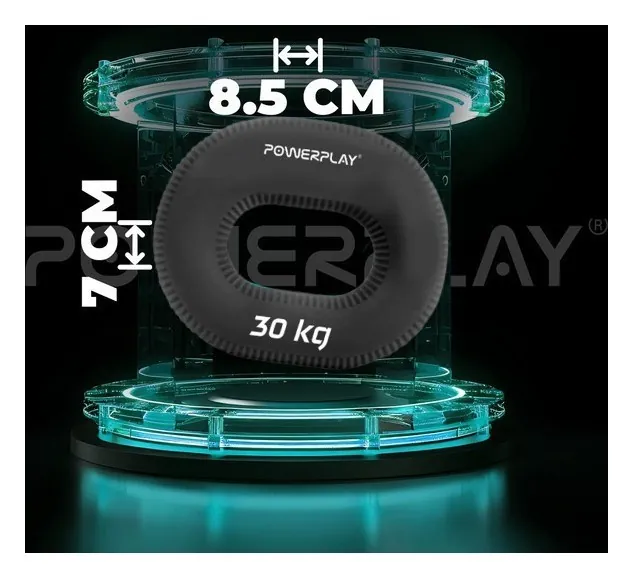 Эспандер кистевой силиконовый PowerPlay PP-4336 Hand Grip Hard 30 кг. Черный