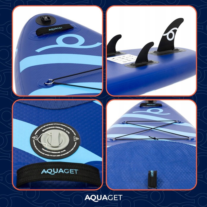 Надувная доска SUP Aquaget 350 см с веслом AQ0041 Blue
