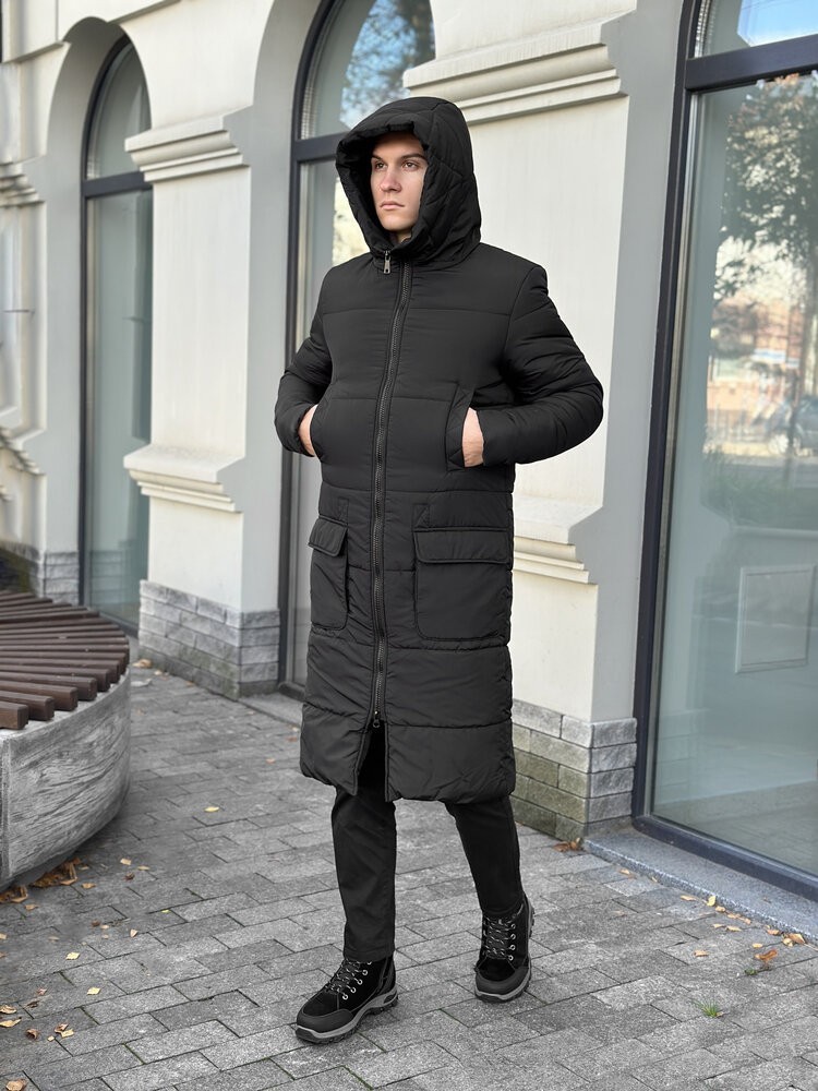 Чоловіча зимова куртка чорна Pobedov Tank M