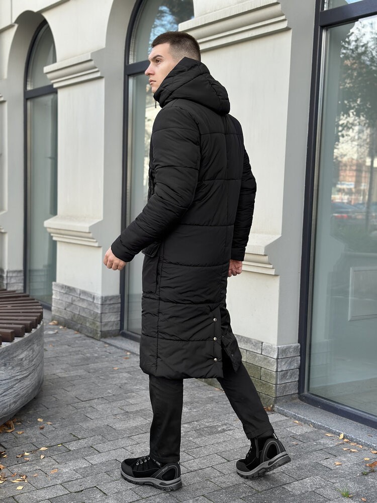 Чоловіча зимова куртка чорна Pobedov Tank M, укр, укр