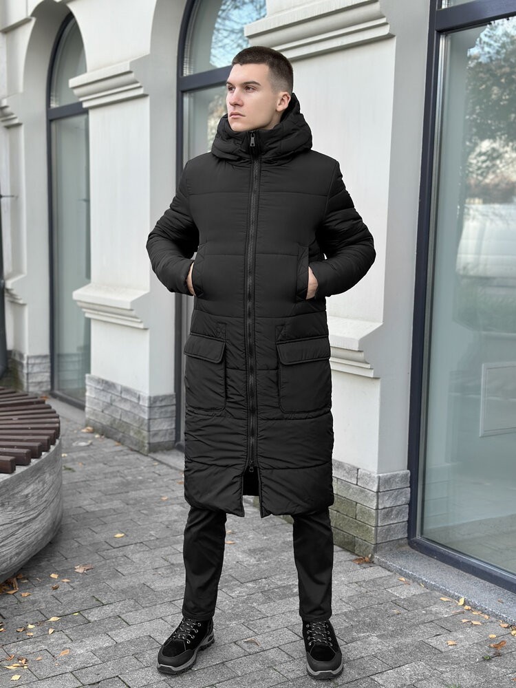 Чоловіча зимова куртка чорна Pobedov Tank M, укр, укр