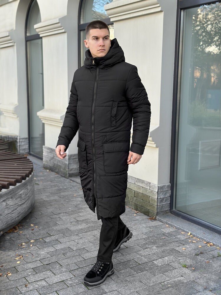 Чоловіча зимова куртка чорна Pobedov Tank M, укр, укр