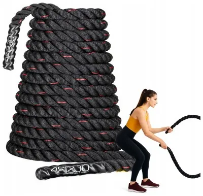 Канат тренировочный 4FIZJO Battle Rope 12 м для кроссфита Black (P-5907739312259)