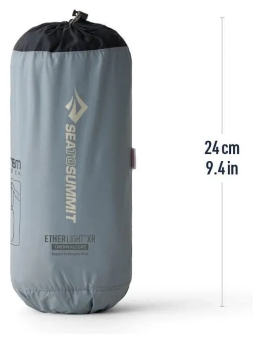 Коврик надувной Sea to Summit Ether Light XR Insulated ASC Mat, Dark Gray, Regular Rectang Wide, 183х64х10см