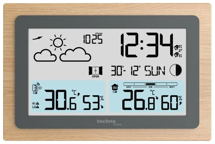 Метеостанція Technoline WS6785 Graphite/Wooden Frame (WS6785)