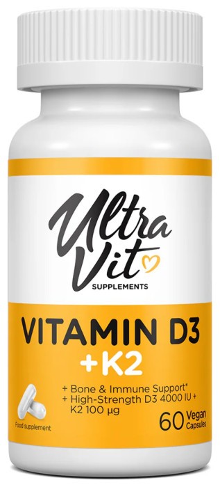 Vitamin D3 4000IU + K2 60 vcaps
