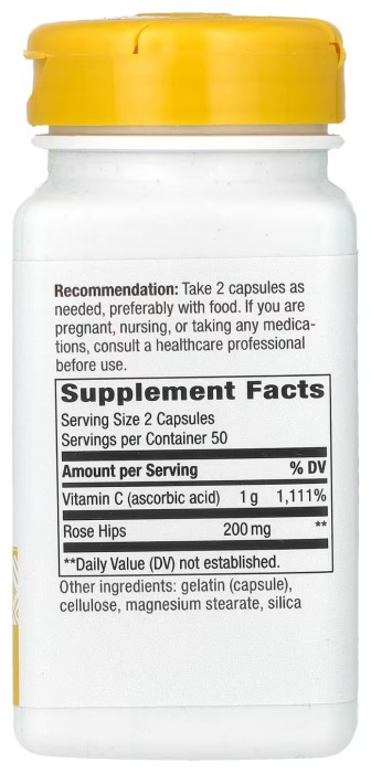 Vitamin C Rose Hips - 100 caps