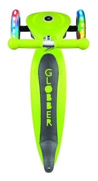 Самокат Globber серії Primo Foldable Lights, Зелений, укр, укр