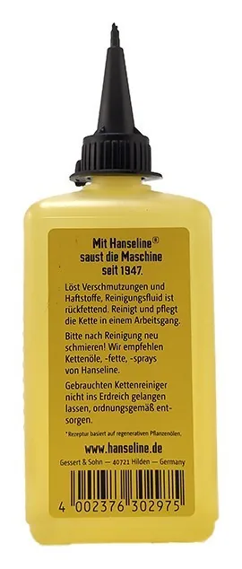 Мастило очищувач ланцюга Hanseline Chain Clean BIO, 200мл