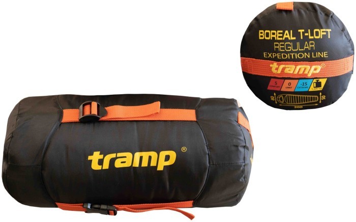 Спальный мешок Tramp Boreal Regular кокон правый orange/grey 200/80-50 UTRS-061R